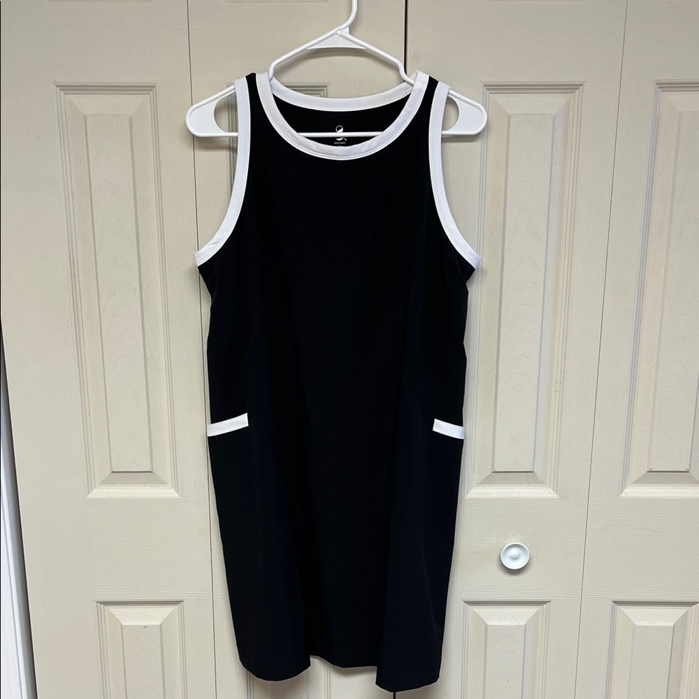Lou & Grey Black and White Trim Dress